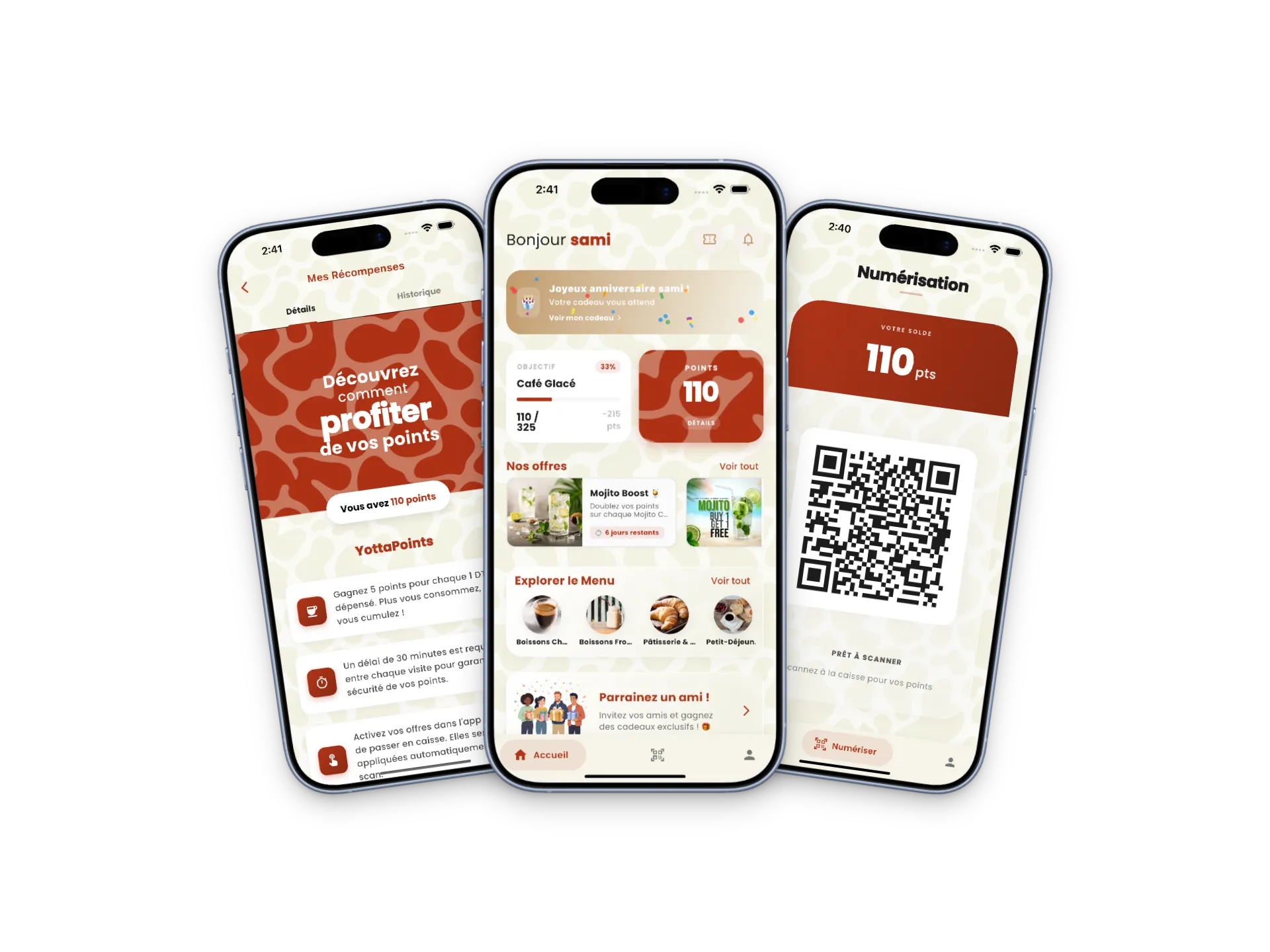 Application Fidélité Coffee Shop Showcase