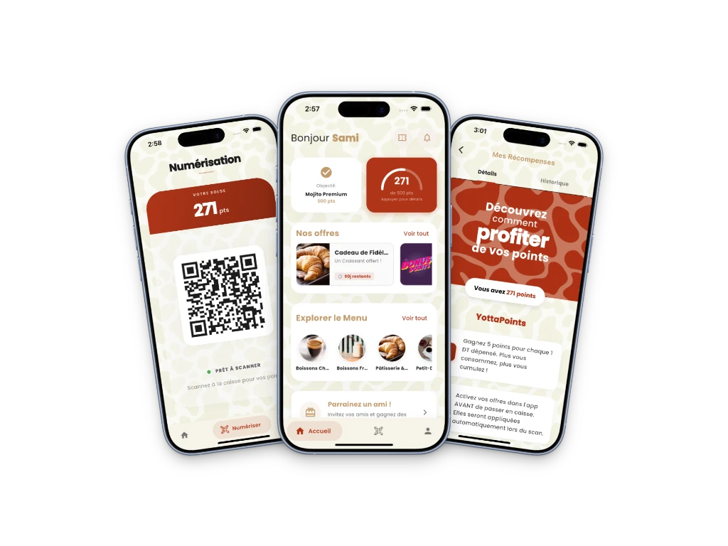 Application Fidélité Coffee Shop Showcase