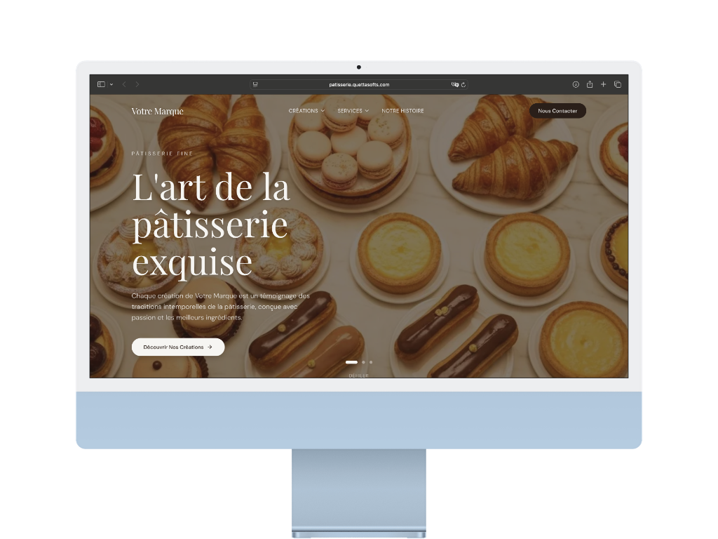 Pâtisserie Douceurs & Créations Desktop Showcase